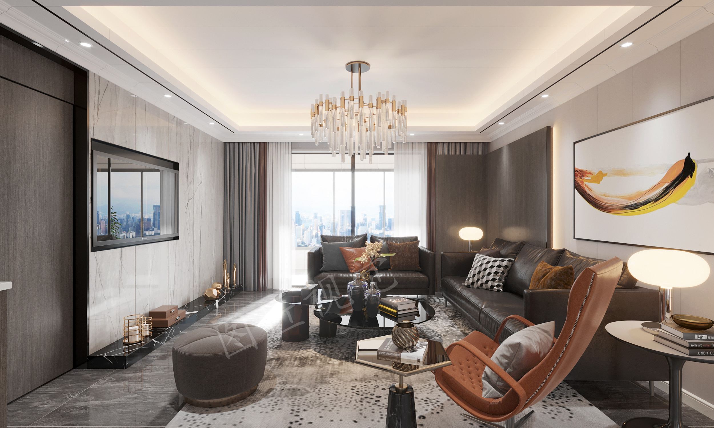 现代风格镜头下的客厅-0