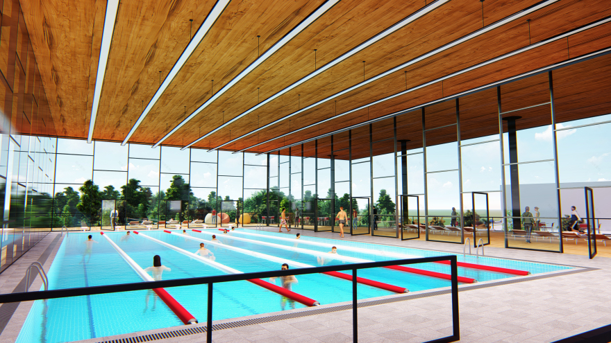 动感空间 | 泳池与屋顶的奇妙角度-22