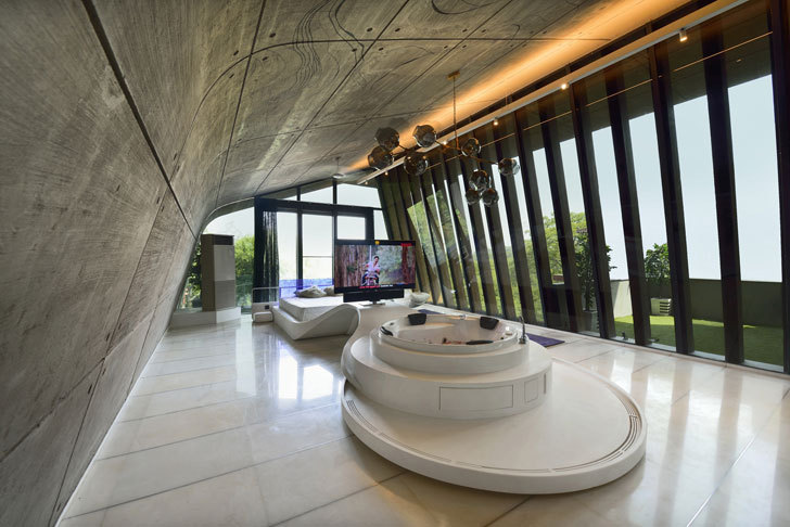 自然与建筑共生的 Delhi 豪华住宅-2