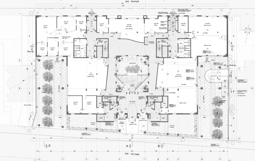 巴黎校园创新建筑设计,独立空中楼阁连接传统与未来-16