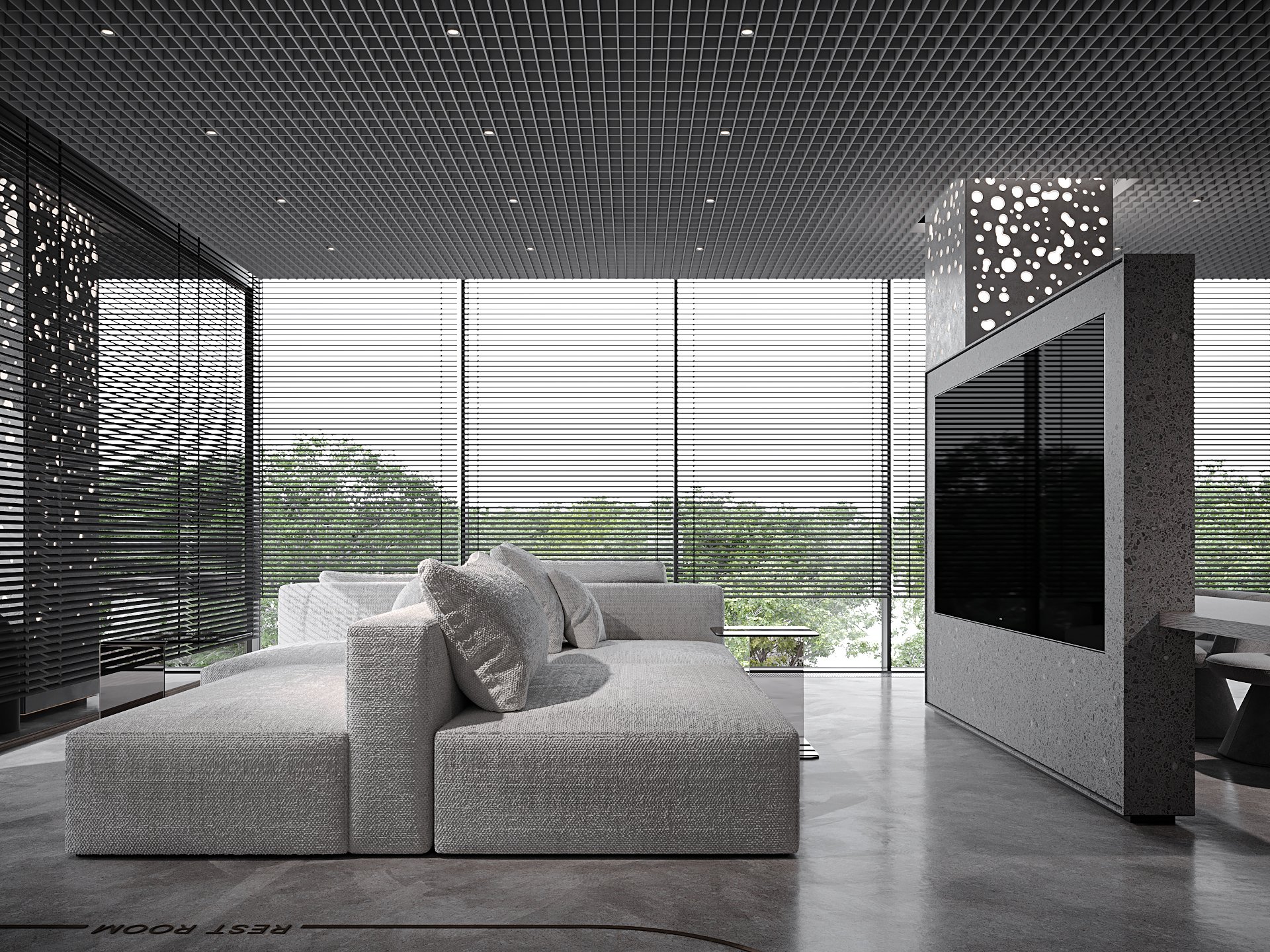 极简自然风办公室设计-12