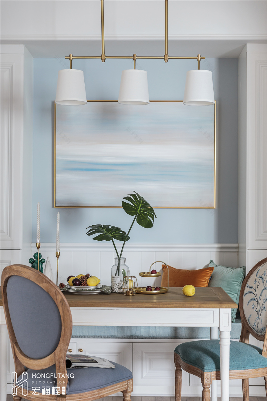 成都宏福樘装饰《飞行棋》平层住宅设计,美式混搭风格-65