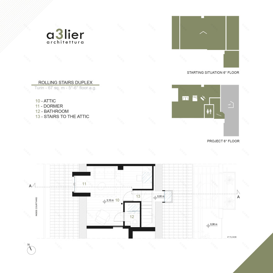 都灵多元文化区三层复式公寓 | 金属折叠楼梯营造双高空间-20