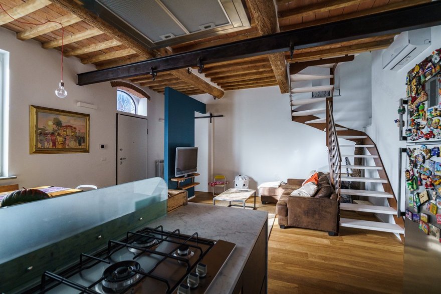 翻新之作 | 意大利古老肉铺变温馨家园-2