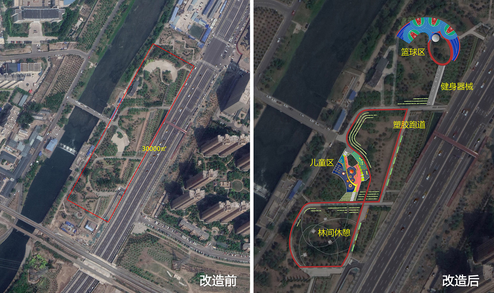 华茂绿线北园改造丨北京市园林古建设计研究院YWA严伟风景园林工作室-11