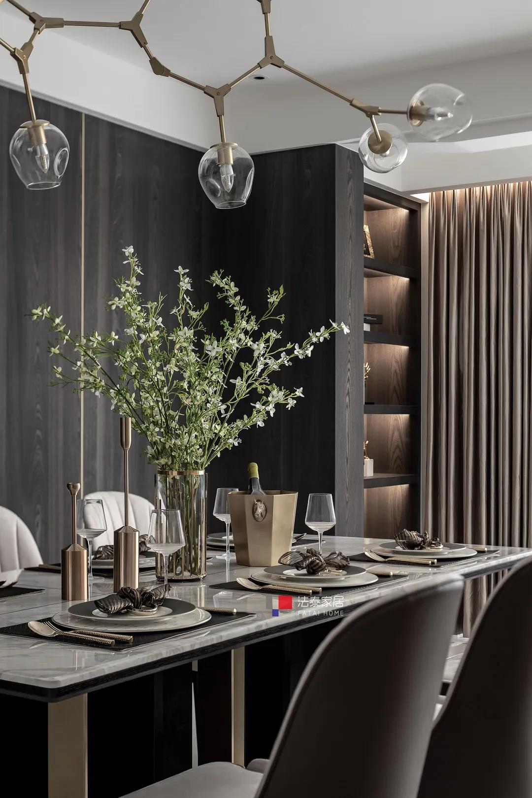 武汉 200㎡现代轻奢家居，融入古典元素，打造温馨共享空间-22