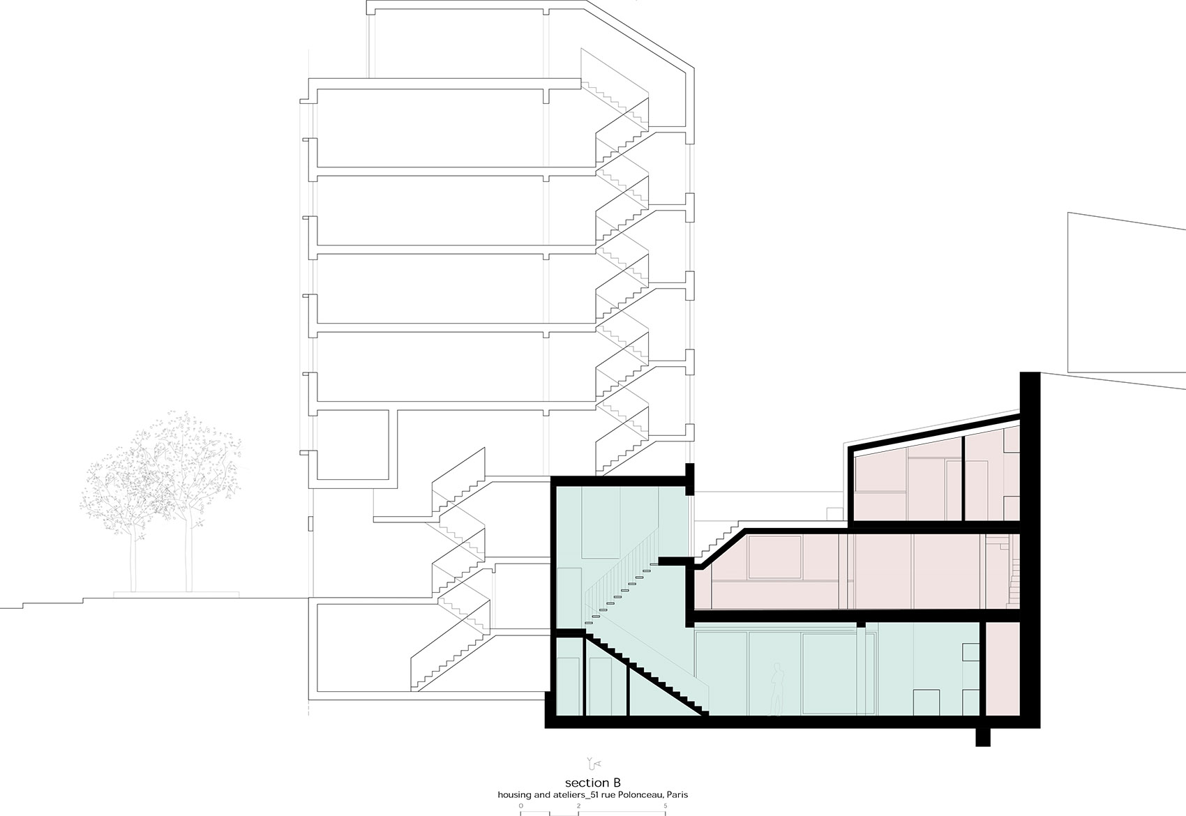 Polonceau 街住宅与工作室丨法国巴黎丨YUA studio d’architecture-68