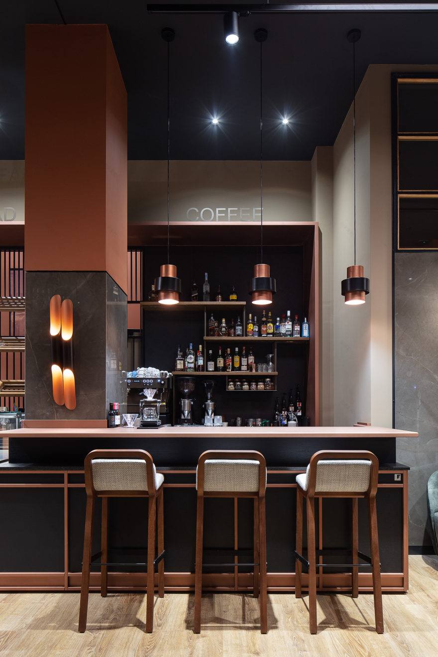 几何元素构建美食空间,温馨和谐呈现-6