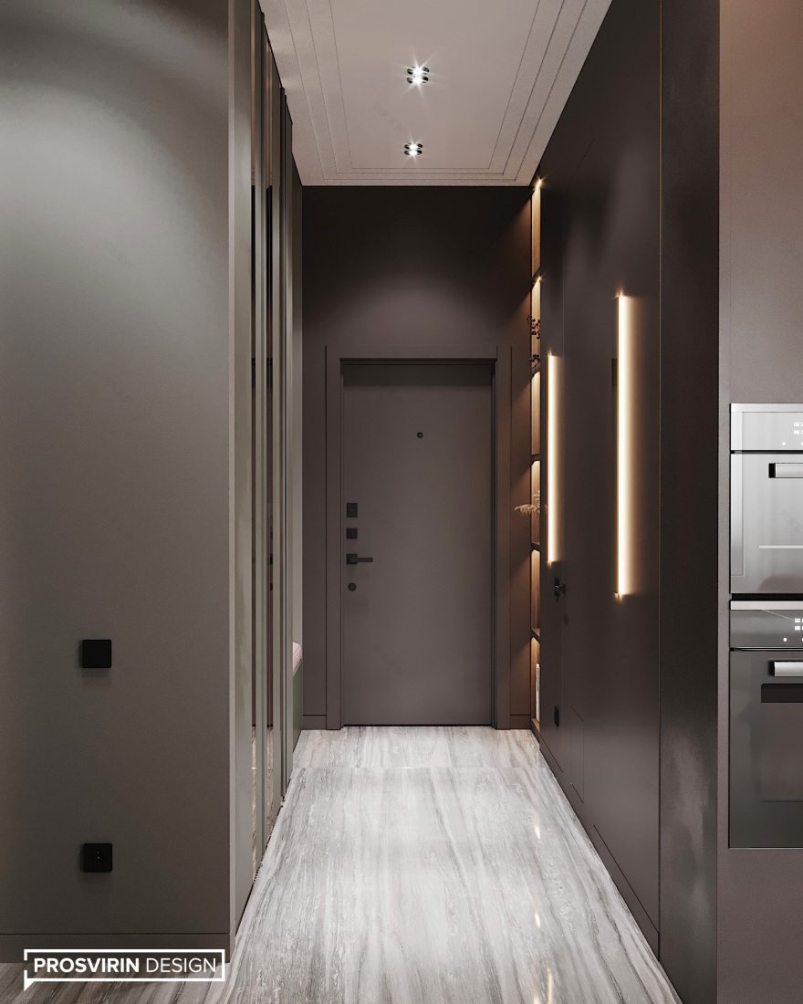 现代厨房与客厅设计,木质与石材的优雅融合-9