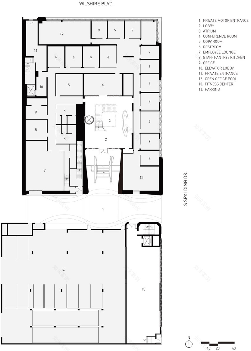 洛杉矶 Gores Group 总部大楼,玻璃立面与室内互动的巧妙融合-27