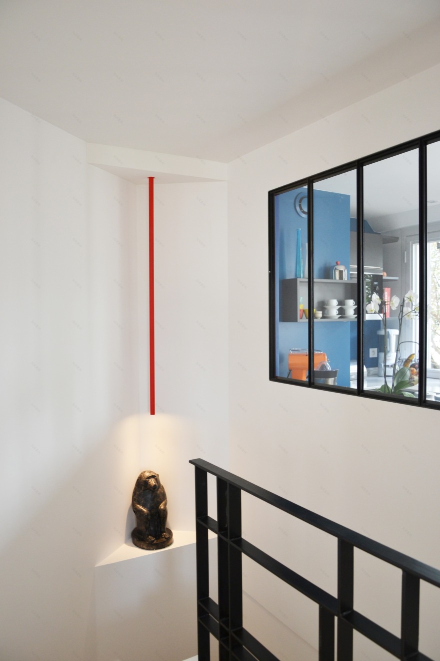 巴黎埃菲尔铁塔美景尽收眼底的两层复式公寓改造-2