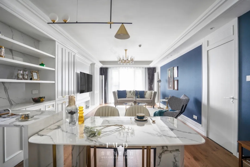 合肥华润凯旋门 130㎡精装房改造,美式轻奢风格温馨实用-39