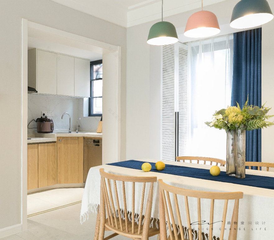 双主卧 90 平空间设计,木色电视墙与仿生植物的完美融合-22