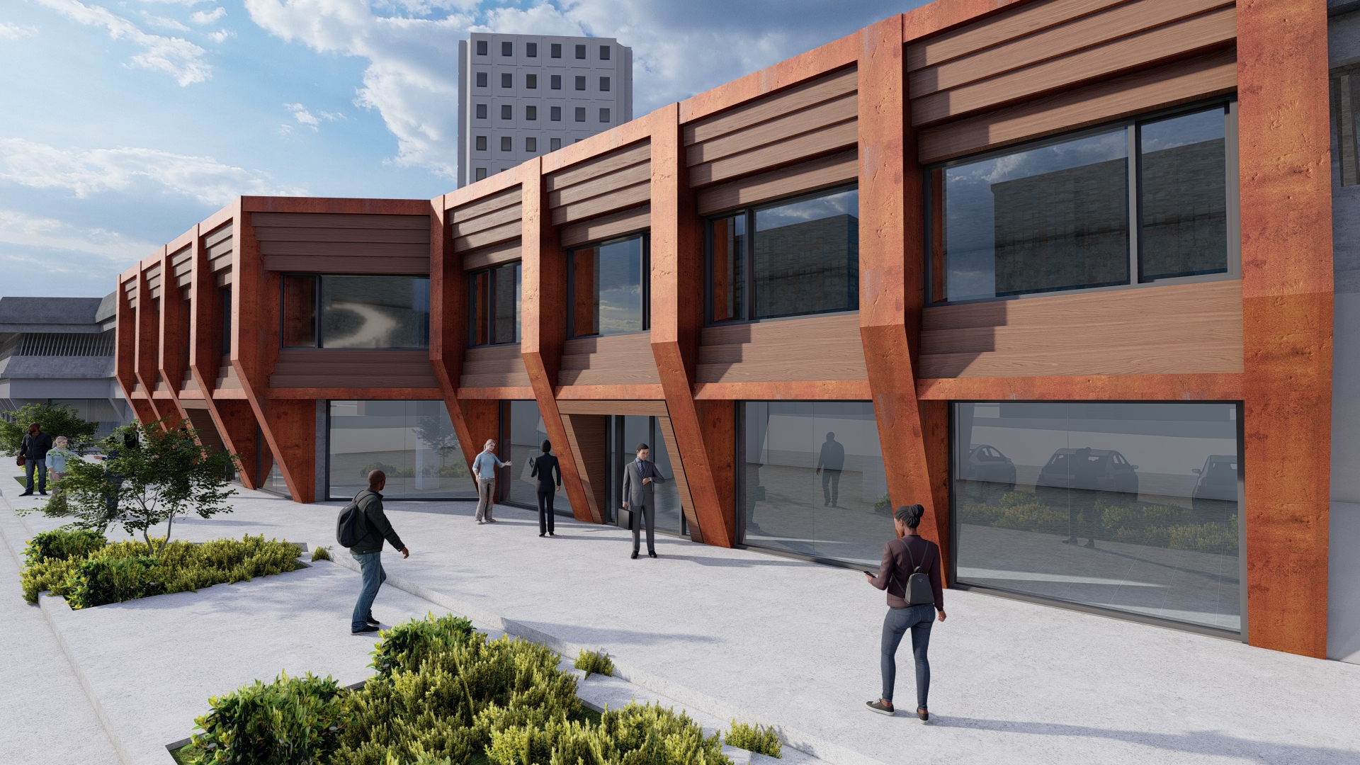 1978 年建筑翻新，打造商业适用的立面设计-4