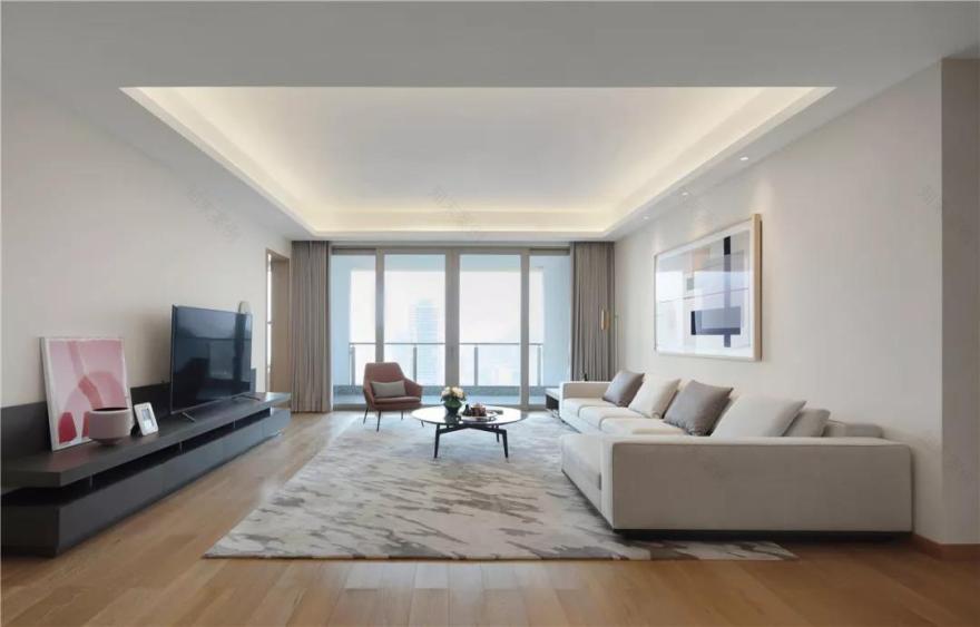 优雅清朗的 300㎡平层公寓设计-1