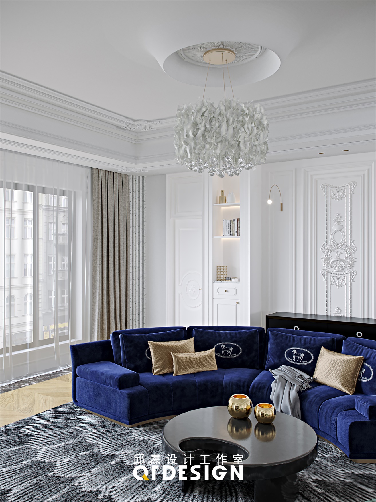 邱焘设计 / 现代法式丨古典和创新之间丨轻柔踱步-7