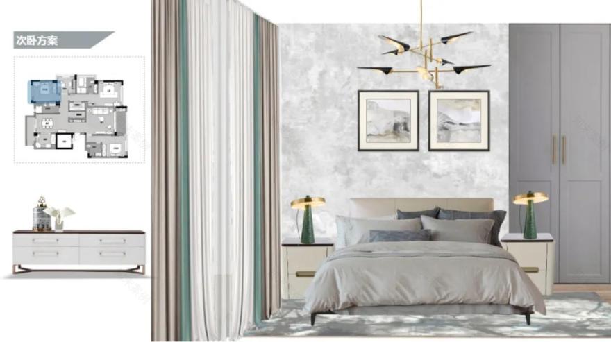 杭州 190m2 现代轻奢平层之家,以克莱因蓝加莫奈灰诠释温柔优雅-64