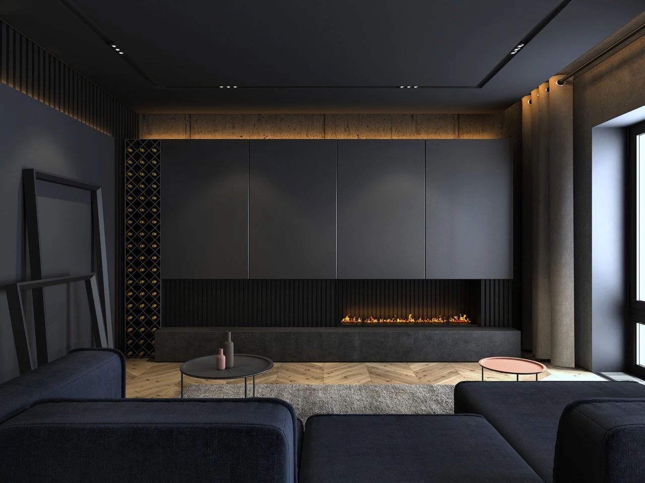 深色系的雅致空间-0