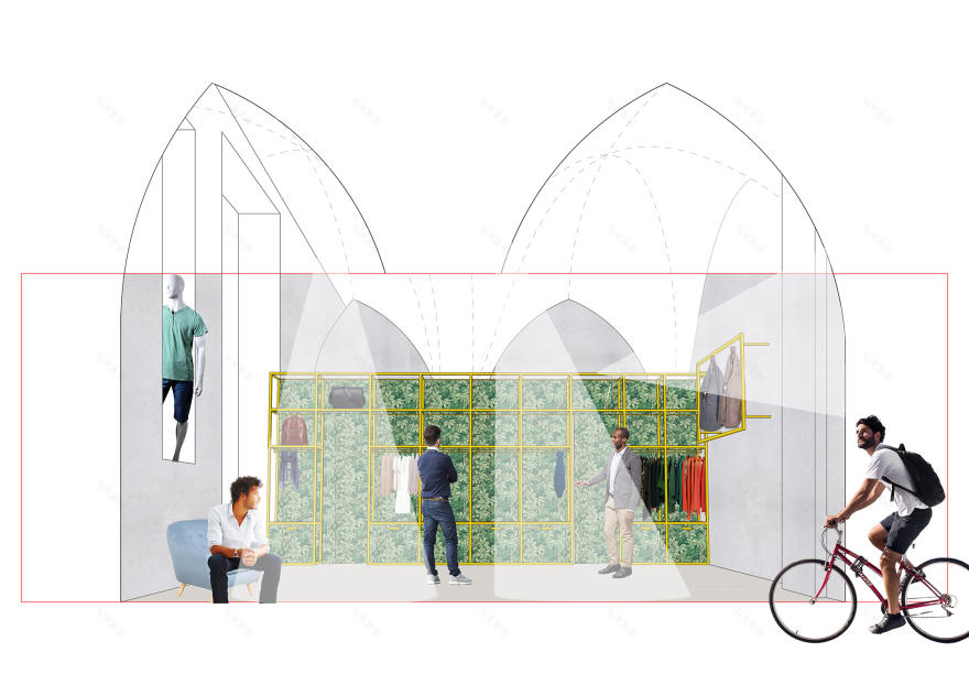 意大利珠宝店变男性时装店,极简设计打造悬浮空间-14