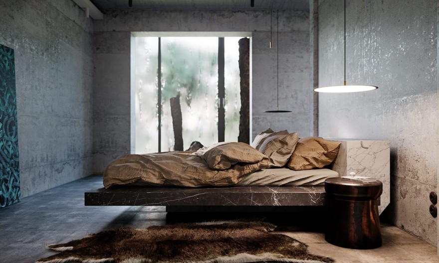 工业风金石运用,Moldova 住宅与广州铜板墙居所-22