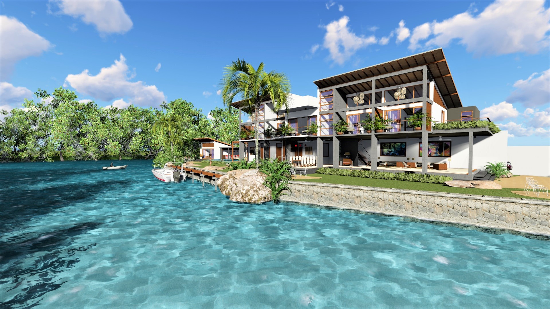 斯里兰卡 Balapitiya 河畔别墅设计-16