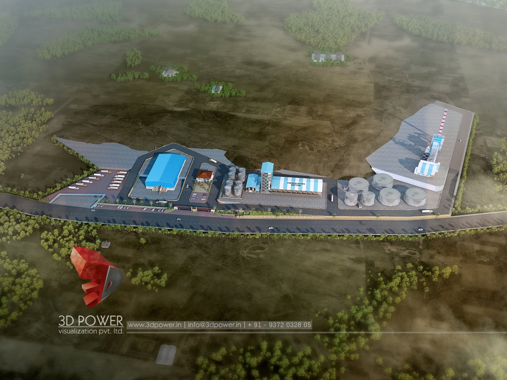 Sugar Factory-Total 3D Rendering for Industrial Project-1