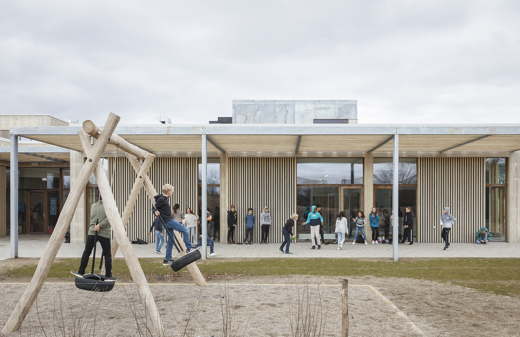 Erlev学校，丹麦/丹麦第一所“新一代”木制学校-5