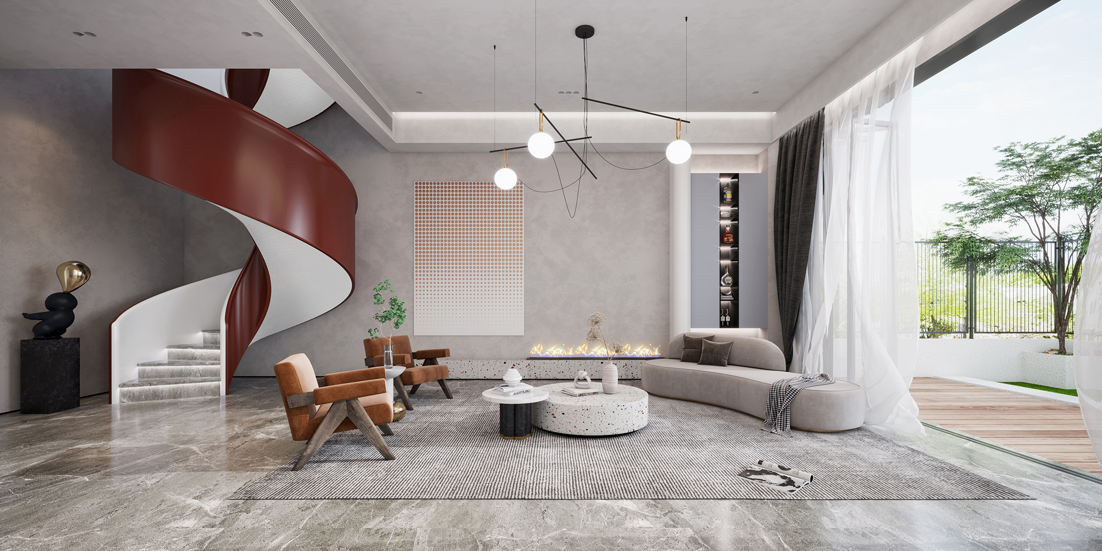 现代湖山赋空间丨方强荣设计事务所-1