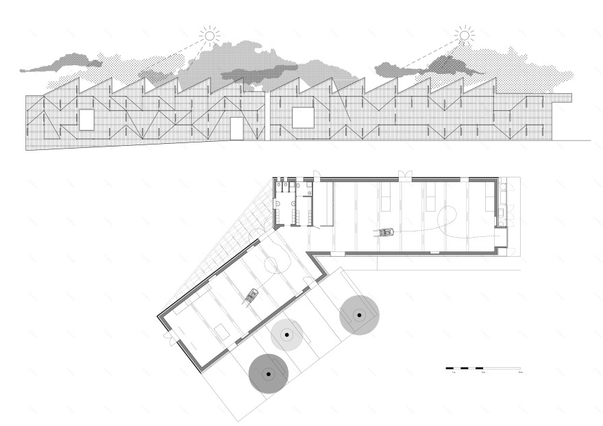绿色纤维玻璃外墙,打造温馨包容的康复中心-41