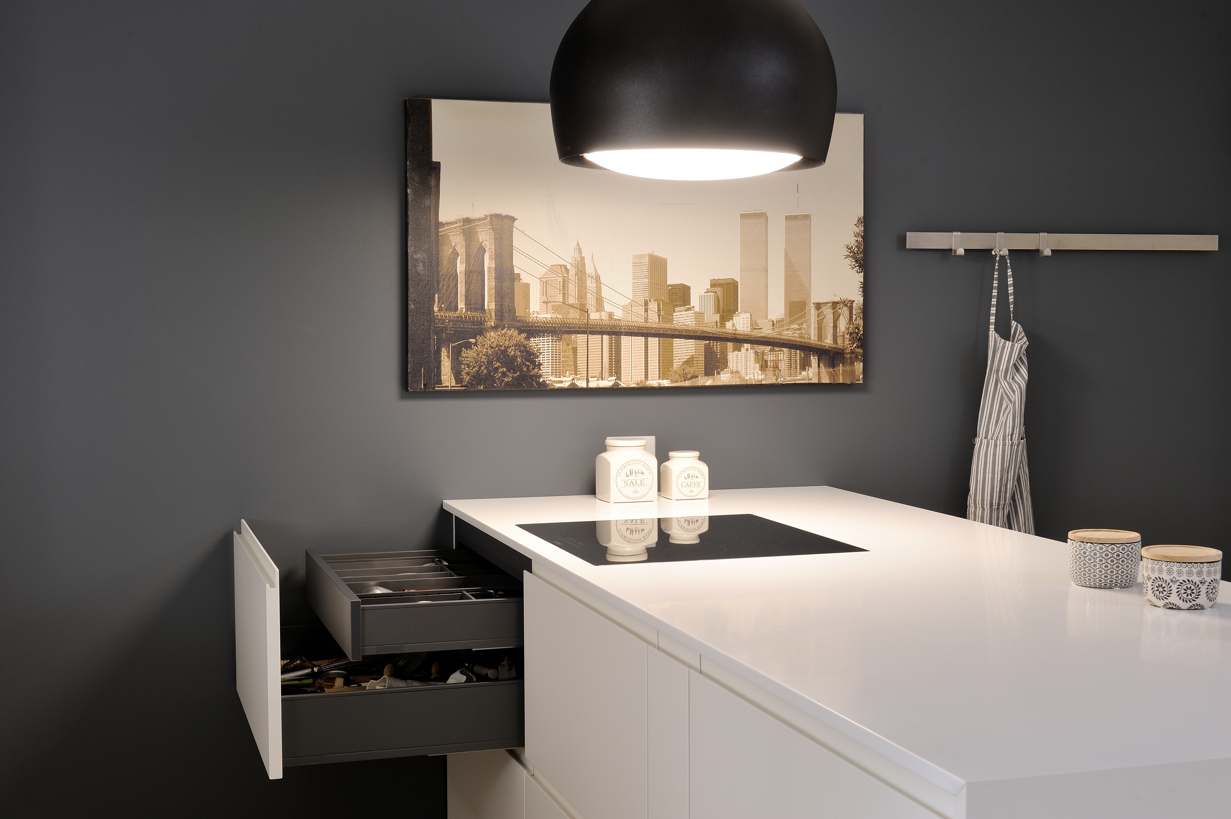 古韵灰色厨房，精致单色家居-7