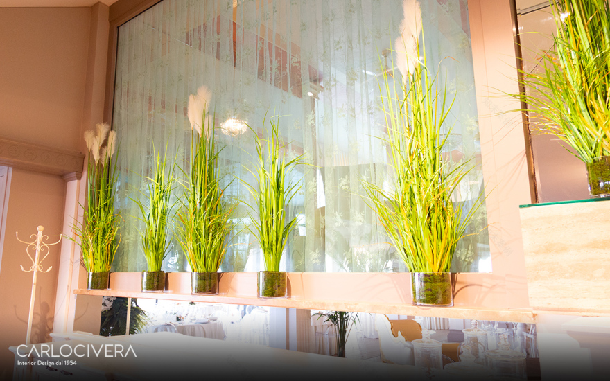 湖光山色——人工植物装点餐厅空间-2