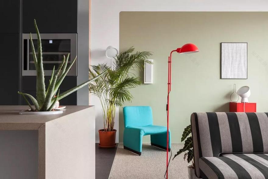 莫斯科 90㎡活力极简公寓设计-5