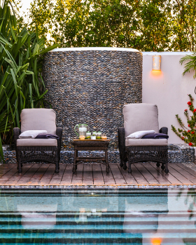 Lux4home™ Pebble Tiles Mosaics in Antiguan Paradise