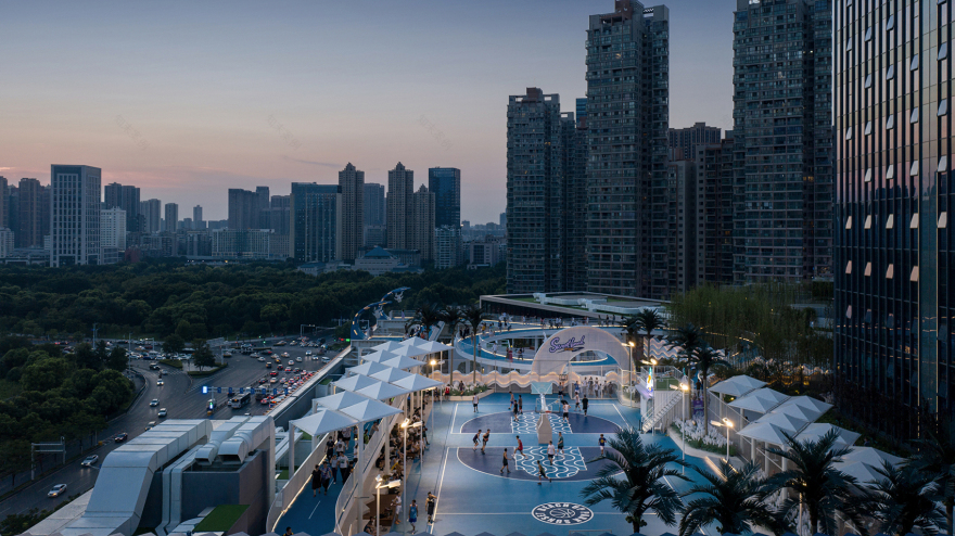 武汉江宸天街漂浮海滩球场丨中国武汉丨FLO景观设计事务所-44