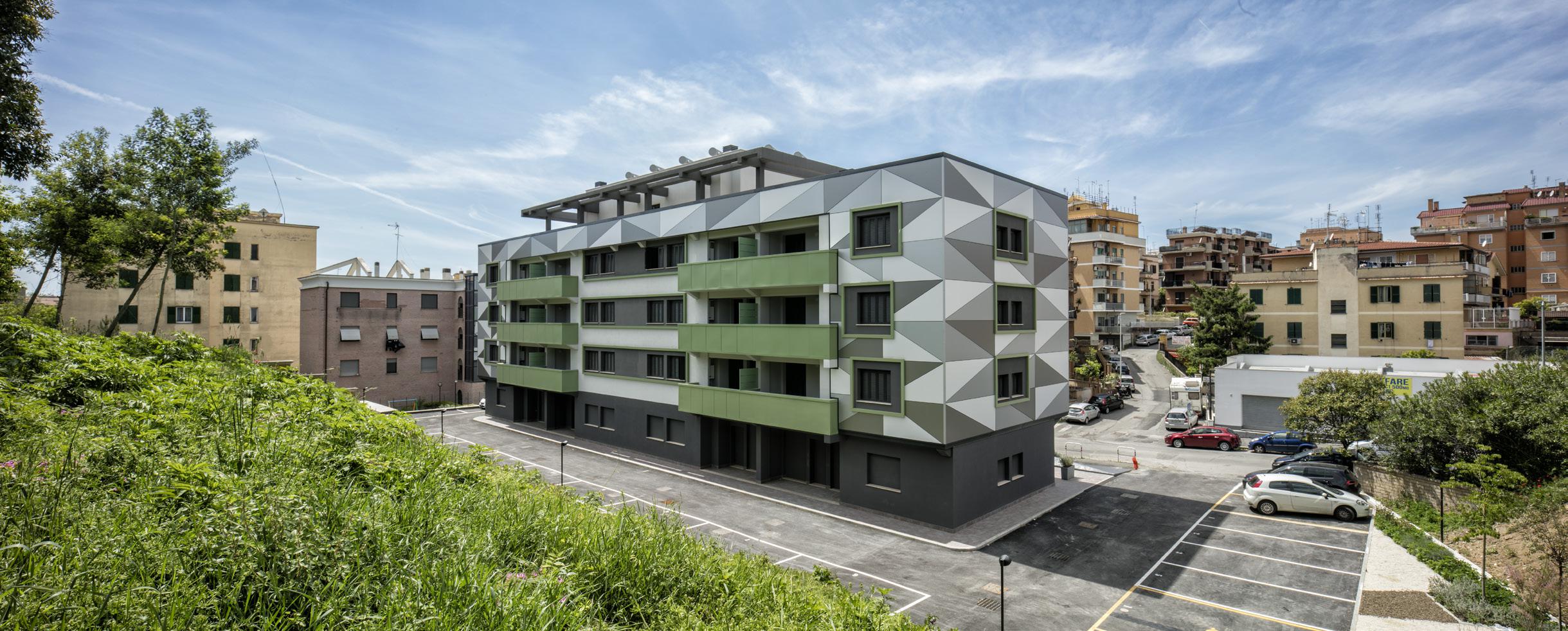 罗马绿色公寓建筑,创新社会住房与自然共生-14