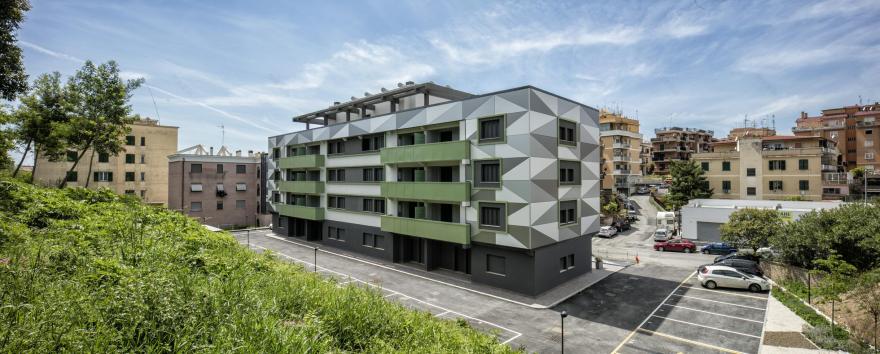 罗马绿色公寓建筑,创新社会住房与自然共生-14