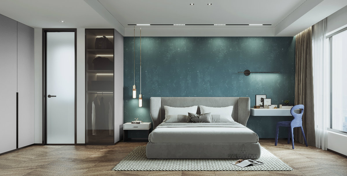 现代风格客餐厅,卧室-6