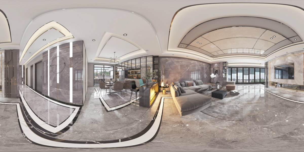 现代轻奢丨全房全景图-5