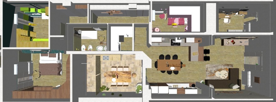 罗莎·卡博内设计 | 翻新别墅 | 天井式空间重塑-3