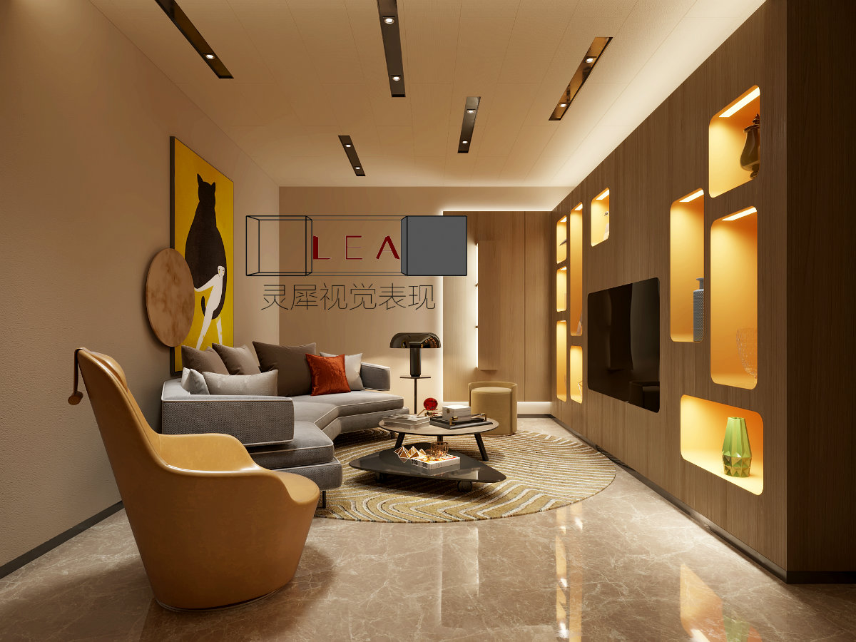 一个样板间的效果图表现-12