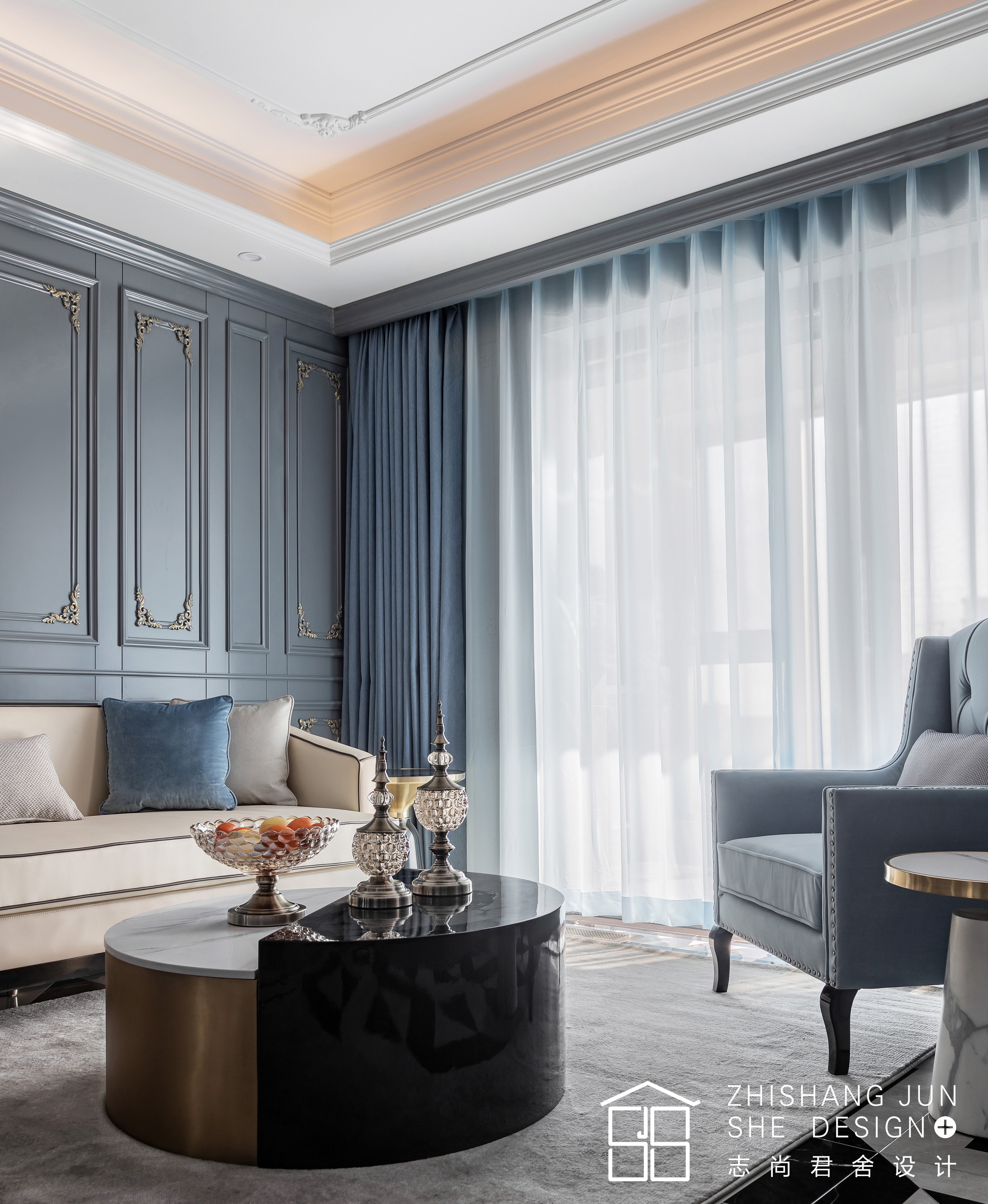 浪漫优雅，150㎡精装改造；低调内敛宁静优雅的法式，谁能不爱|志尚君舍设计-4
