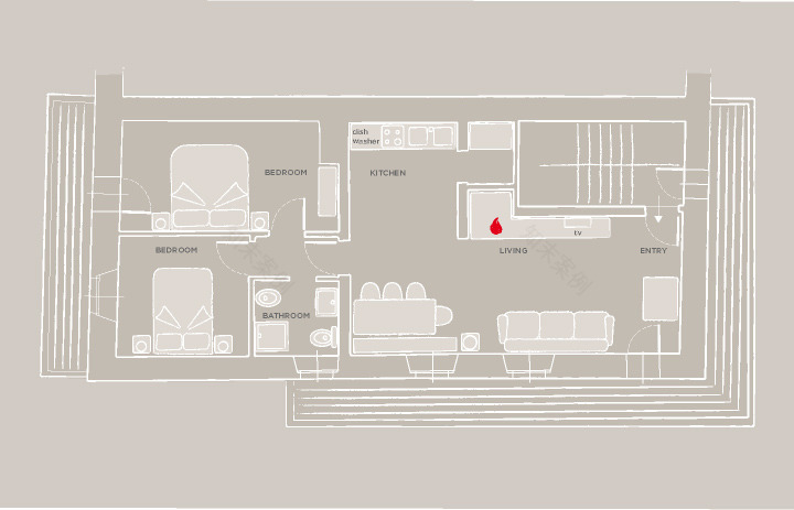 意大利山区百年老屋的现代情感空间-16