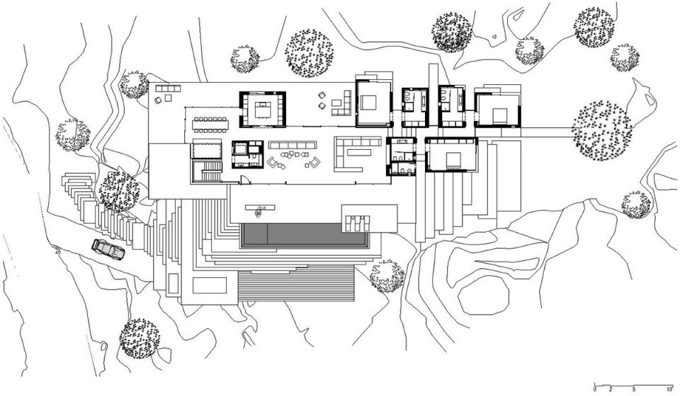 悬浮锌屋顶的隐居住宅丨Karim Nader Studio-42