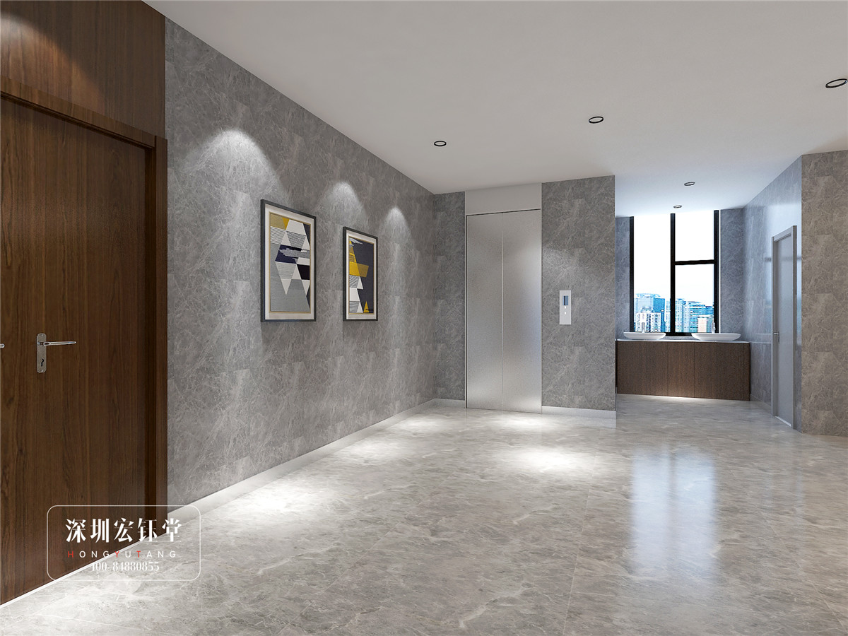 【宏钰堂】郑州经开区铭久鸿商贸公司独栋办公楼装修设计案例-7