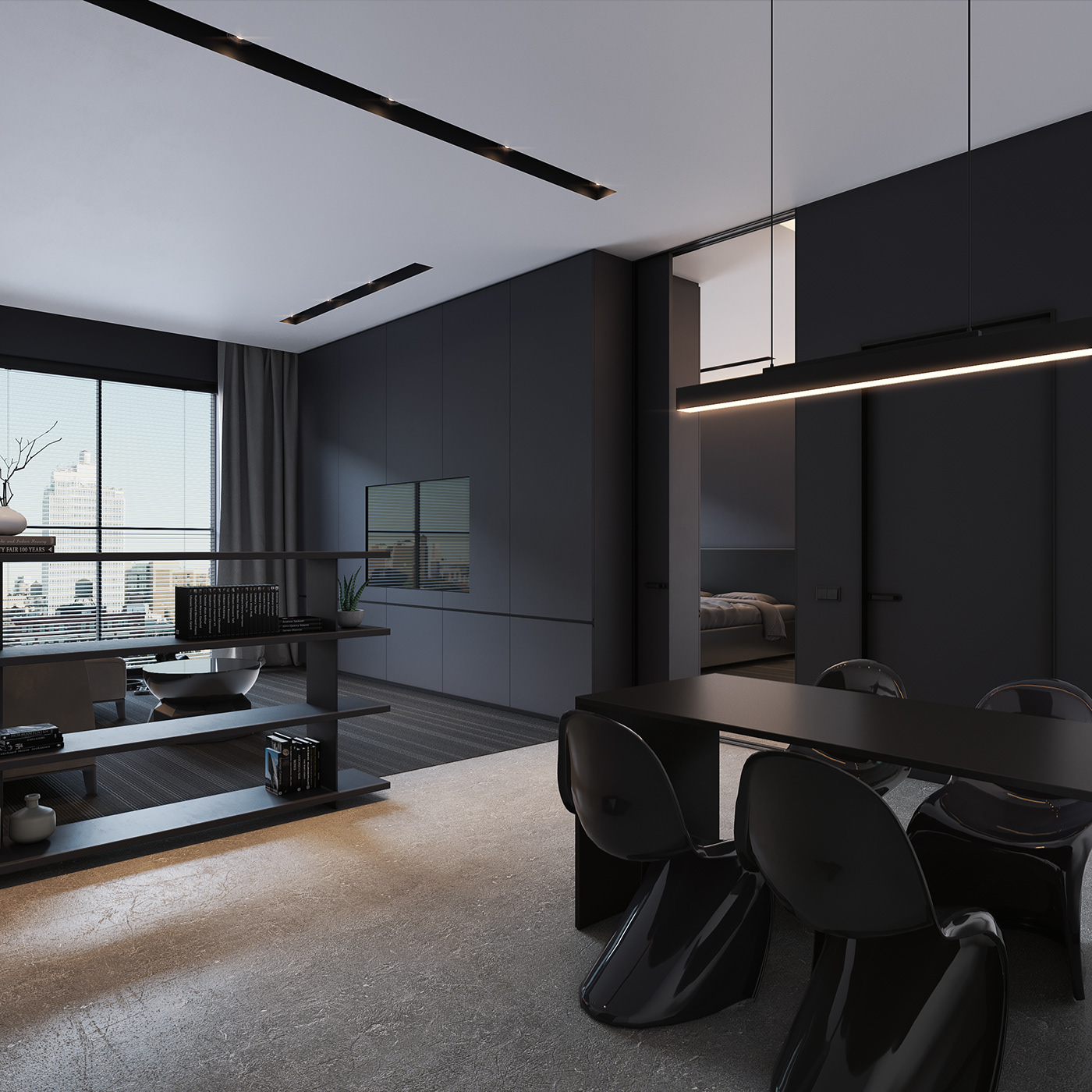 Deniz Taylan TOPAL丨公寓丨Dark Apartment - Interior Design-0