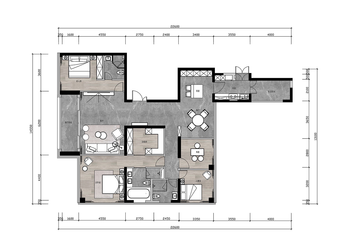 现代轻奢别墅设计丨深圳市品界装饰设计工程有限公司-40