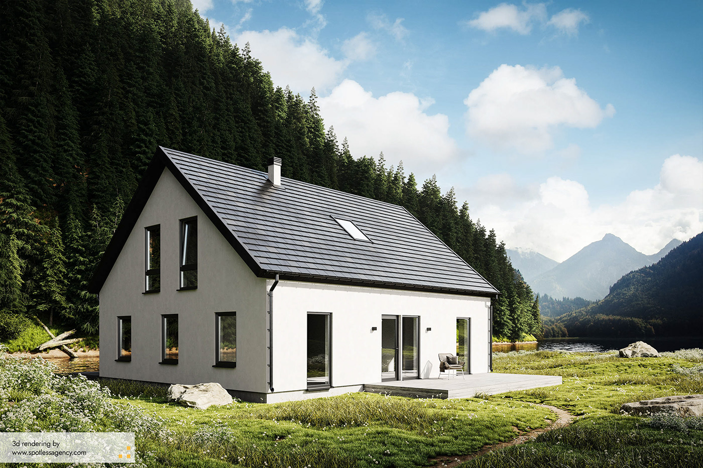 Scandinavian house 3d renderings-0