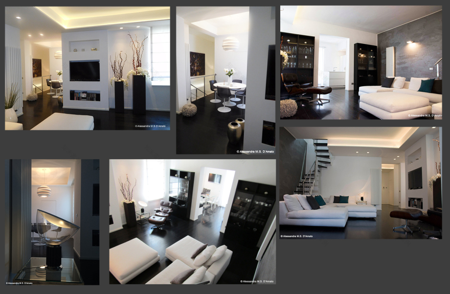 黑白极简,绿意盎然——意大利私人住宅设计-2