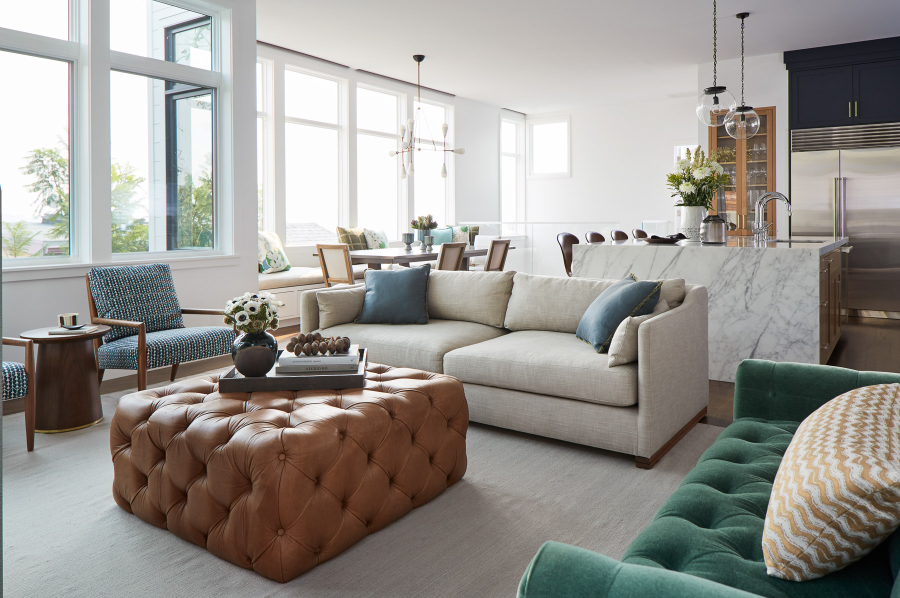 加州现代别墅的室内外融合-1