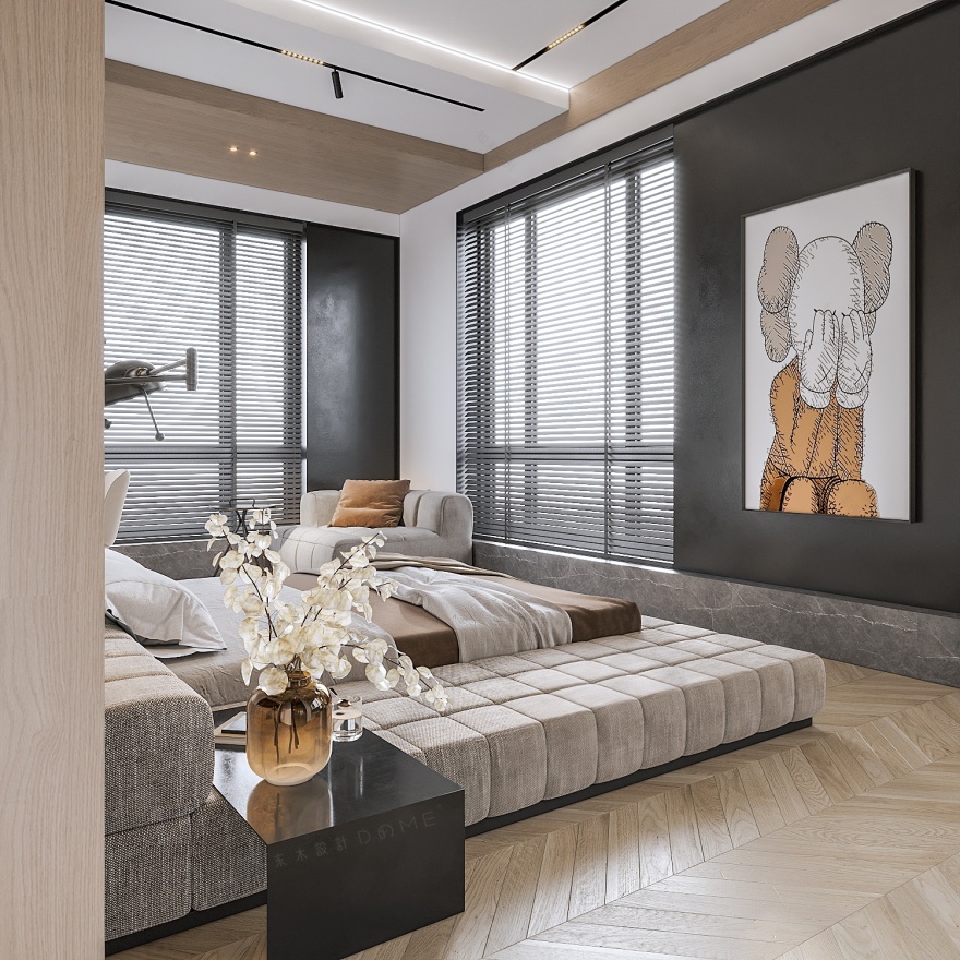 现代平层设计丨东木设计-11